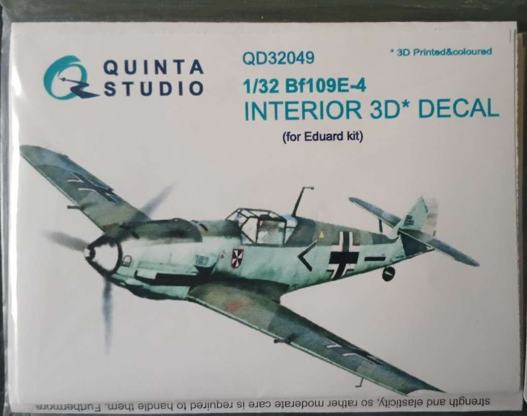 Quinta Studio 32049 1/32 Bf-109E-4 3D Interior for Eduard kit