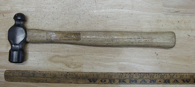 Vintage Unbranded Ball Peen Hammer,1lb15.7 oz,4-3/4''Head,Blacksmith,XLINT,L@@K!