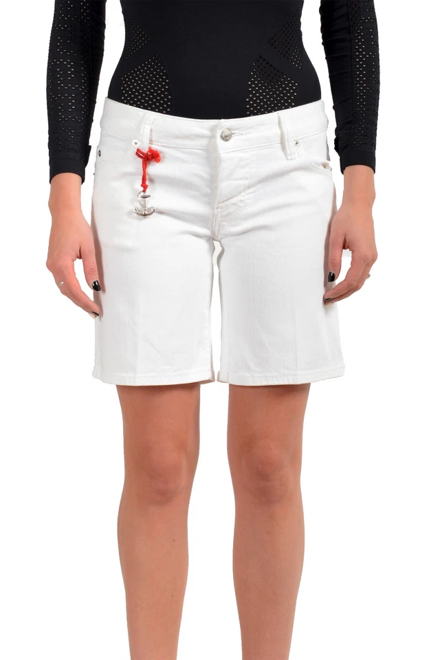 Dsquared2 Women's White Denim Bermuda Shorts sz 2XS XS S M L