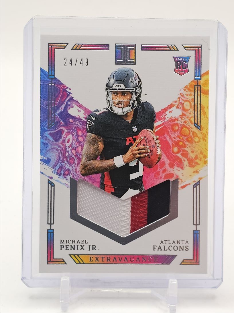 MICHAEL PENIX JR. 2024 IMPECCABLE ROOKIE EXTRAVAGANCE PATCH RC /49 Q6134