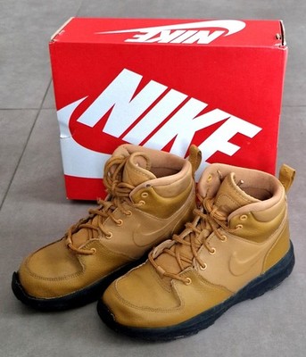 Nike Kinder Boots Manoa LTR Leder Gr. 35 UK 2,5 Winterstiefel Schuhe hellbraun