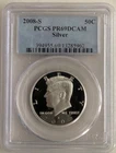 2008 S PROOF    (SILVER).     KENNEDY HALF DOLLAR PCGS 69 D CAM