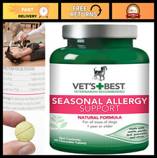 Allergy Relief Chews for Dogs - Seasonal Itching Skin Relief, 60 Chewable Tablet