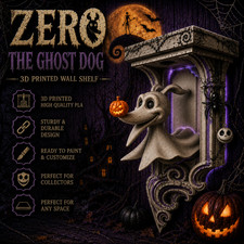 Horror Nightmare Before Christmas Zero Ghost Dog Like 6x5 Top Wall Shelf Collect