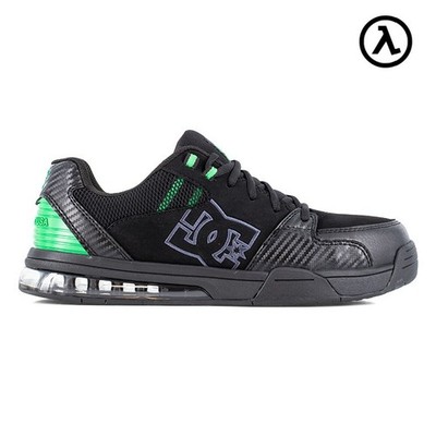 DC VERSATILE WORK MEN'S BLACK/GREEN SHOE BOOTS DC60802 - ALL SIZES - NEW