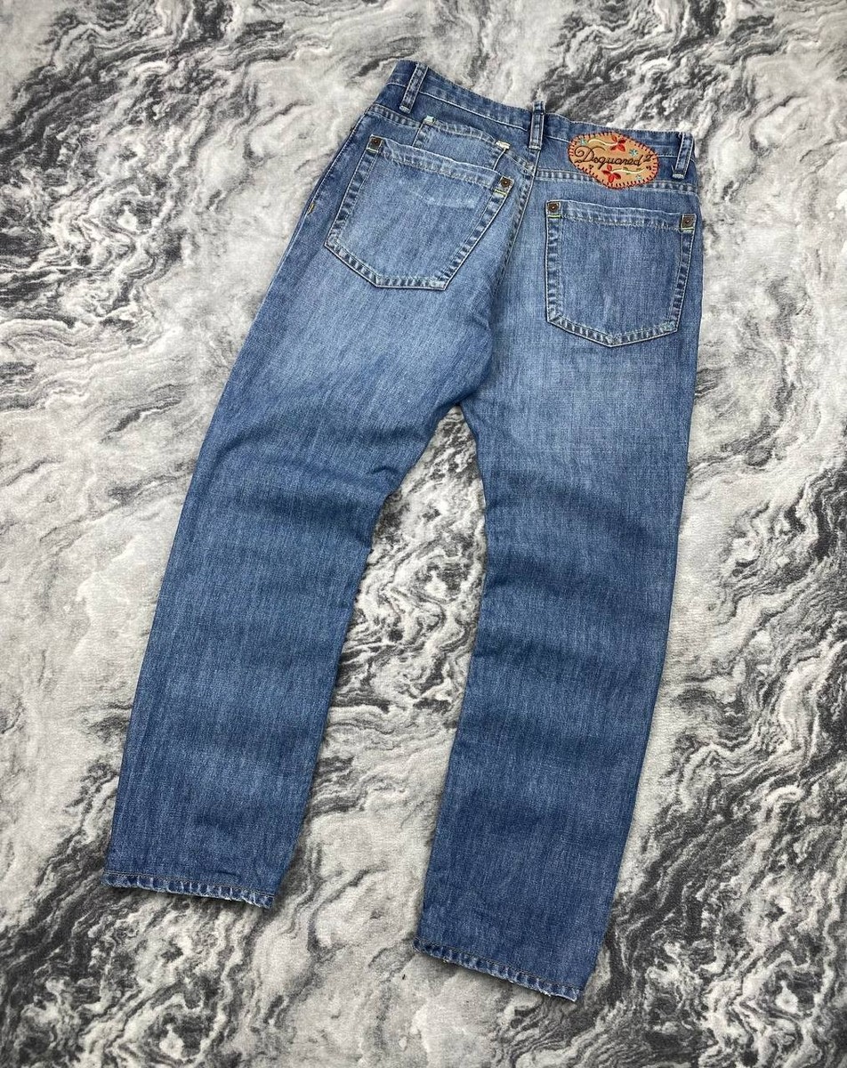 Vintage Dsquared2 Big Logo Baggy Denim Jeans Men Size 50 Blue | eBay