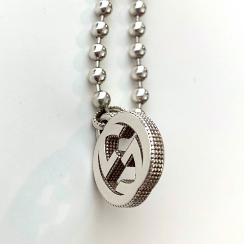 AUTHENTIC WOMANS GUCCI SILVER INTERLOCKING GG CHARM BRACELET - Picture 6 of 6