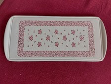 Kuchenplatte Kuchenteller rechteckig  Blumenmuster