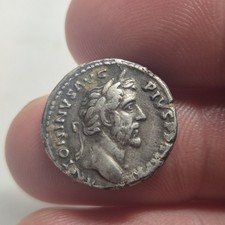 Genuine Roman Coin- Stunning Antoninus Pius Ar Denarius, Fides Reverse Ad138