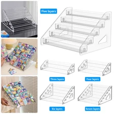 3 4 5 6 7 Tier Clear Acrylic Holder Riser Display Shelf Removable Rack Figures