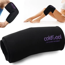 Knee Ice Pack Wrap for Injuries, Reusable Gel Cold Packs Brace 360° Compressi...