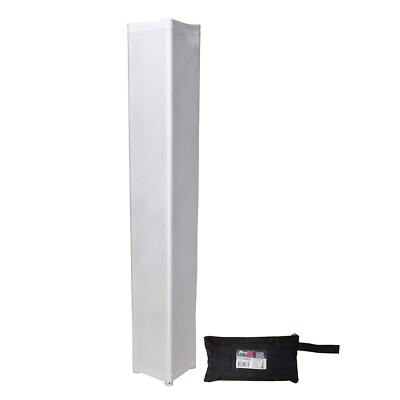 ProX 6.56FT White Scrim Lycra Fabric Box Truss Decor Sleeve Cover w Pouch