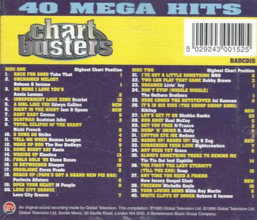 CD - Various – Chartbusters - 40 Mega Hits ( Radcd 15) - Bild 2 von 2