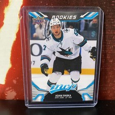 2022-23 Upper Deck MVP Rookies ADAM RASKA Rookie Card San Jose Sharks #230 - RC