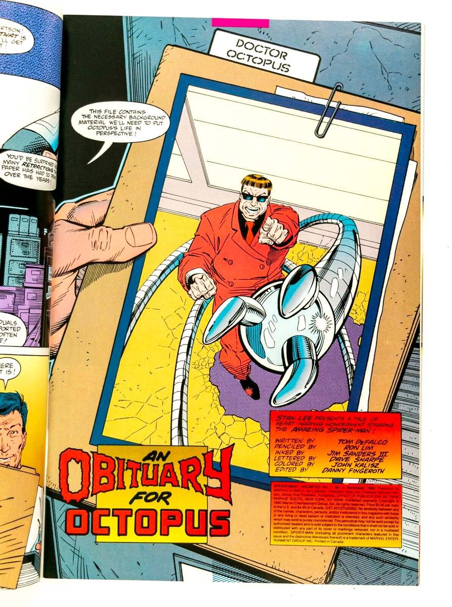 Spider-Man Unlimited #3 (1993 Marvel) App. of Corona & Doctor