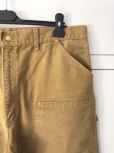Vintage Brown Carhartt Loose Straight Double Knee Canvas Carpenter Jeans W36 L24 - Bild 9 von 21