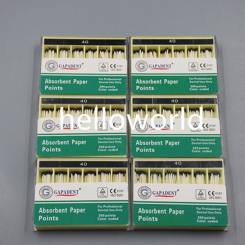 Brand New 40# 200 Pcs/Box Dental Endodontic Root Canal Absorbent Paper Points - Picture 10 of 12