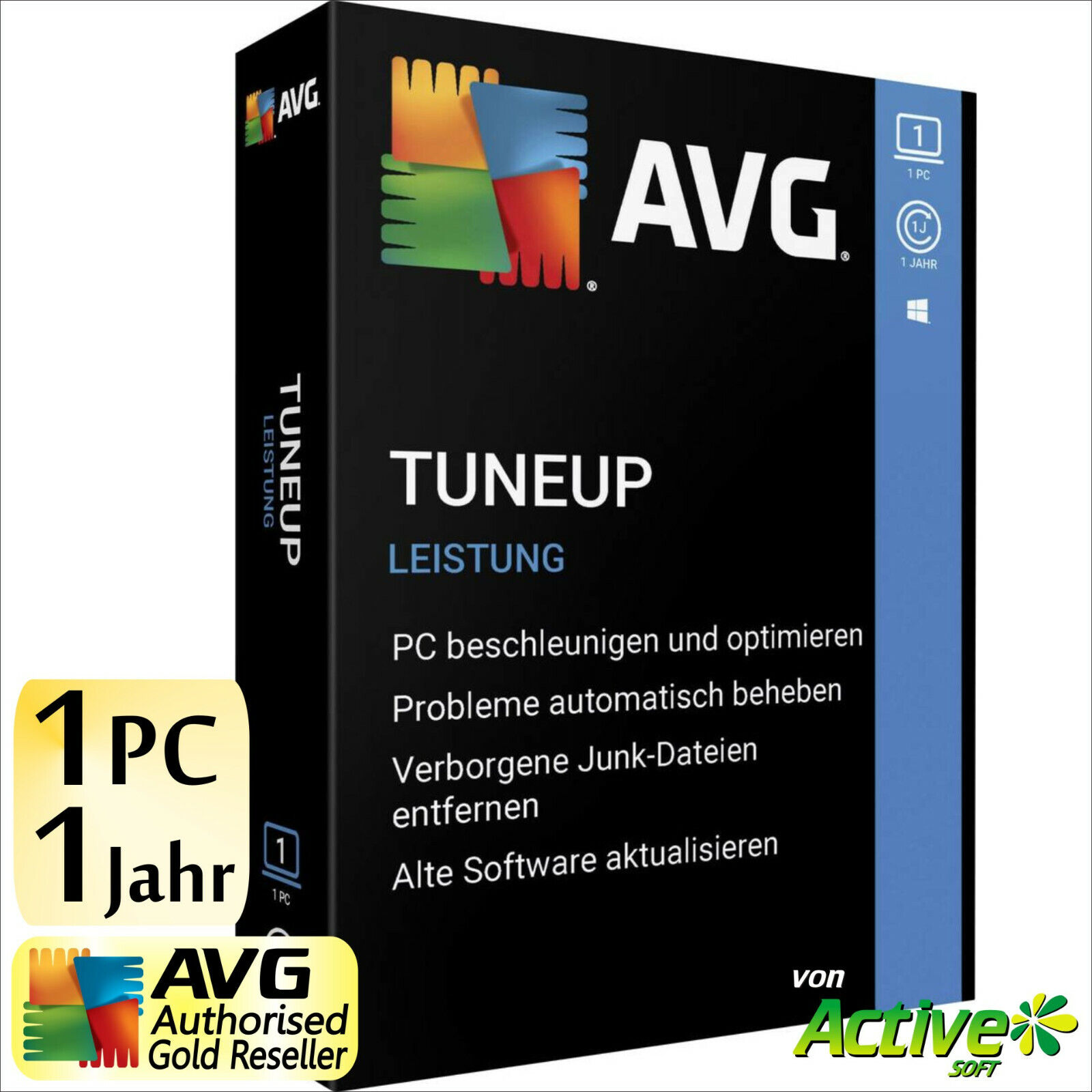 AVG PC TuneUp 2024 1 PC Vollversion 1 Jahr TuneUp Utilities DE Tune Up 2023 NEU