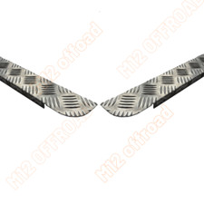 Defender 90 Einstiegsleisten volle Länge (Paar) 2 mm Riffelblech - natur