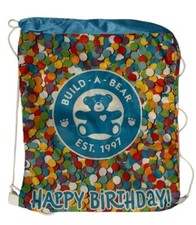 Build a Bear Happy Birthday Drawstring Cinch Bag BAB
