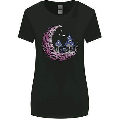 Trippy Magic Mushroom Moon LSD Psychedelic Womens Wider Cut T-Shirt