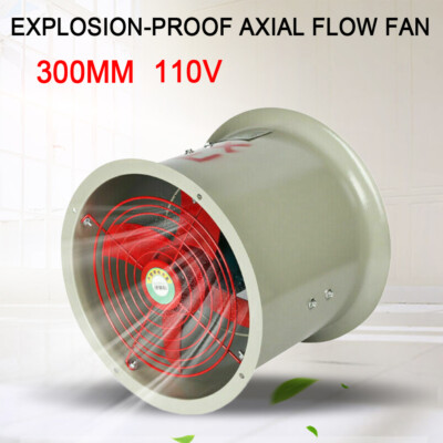 12'' Axial Fan Cylinder Pipe Spray Booth Paint Fumes Exhaust Fan Explosion-proof