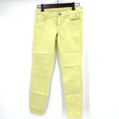 NWT American Eagle Stretch Skinny Jeans Size 4 Lime Bright yellow green