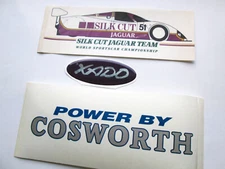 Silk Cut Jaguar Cosworth XADO 3x Set Stickers Promo Decals Motor Cars Race F1