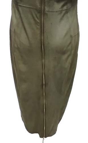 Cato Dress Women's Army Green Full Back Zipper Cap Sleeve 2 Way Sipper Size 12 - Picture 7 of 7