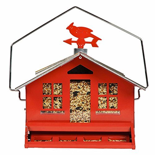 Perky-Pet 338 Squirrel-Be-Gone II Country House Bird Feeder with Weathervane, 8