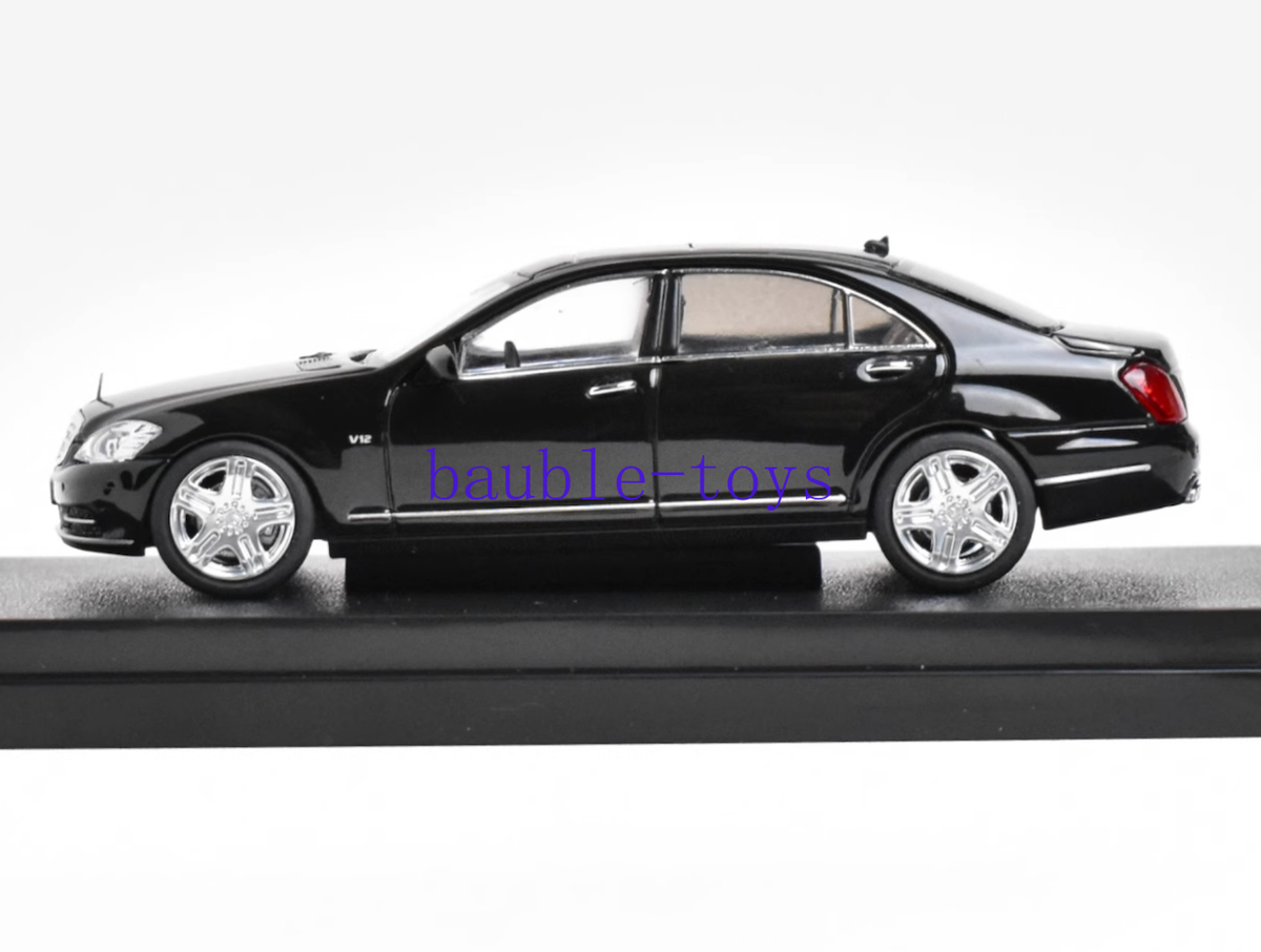 MH 1:64 Black S-Class S600L W221 Luxury Sedan Sport Model Diecast