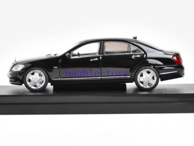 MH 1:64 Black S-Class S600L W221 Luxury Sedan Sport Model Diecast