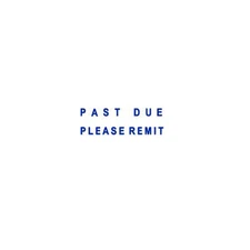 PAST DUE Detailed Self-Inking Stamp -Blue