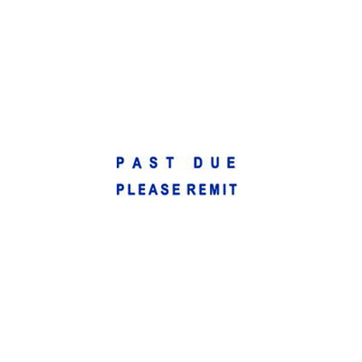 PAST DUE Detailed Self-Inking Stamp -Blue