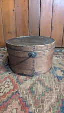 Antique Early Primitive Wood Bail Handle Pantry Box Attic Surface 11.25"