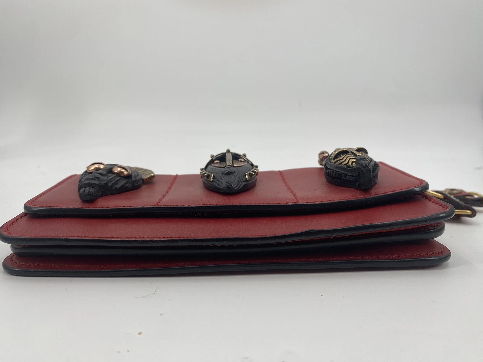 Borsa Valentino rossa maschera africana borsetta pelle RARA passerella piccola pochette