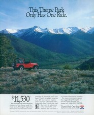 1994 Jeep Wrangler Theme Park Only Has One Ride Mountains Vtg Print Ad P1 1994 Jeep Wrangler Theme Park Only Has One Ride Mountains Vtg Print Ad P1