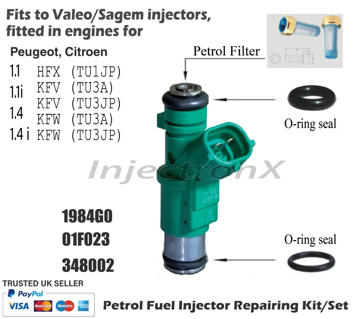 Fuel Injector Seal Replacement Kit FEL-PRO Fuel Injector O-ring Set ES ...