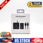 35W Dual Port Super Fast Wall Charger USB-C + Cable For Samsung Galaxy S23 S22 887276580975