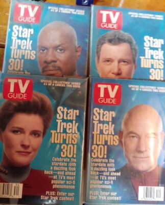 Set of 4 sealed August 24-30 1996 Star Trek Turns 30 Collectors TV Guides