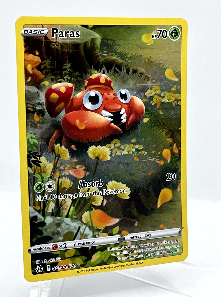 Paras GG32/GG70 Crown Zenith Holo Galarian Gallery Pokemon TCG Card