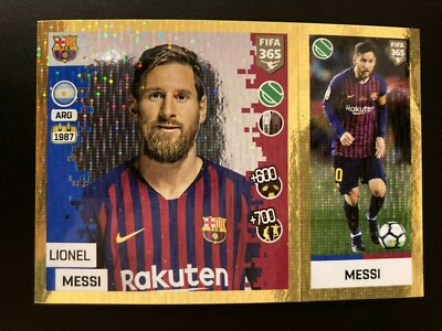 2018-19 Panini Fifa 365 Sticker The Golden World of Football 94 Lionel Messi