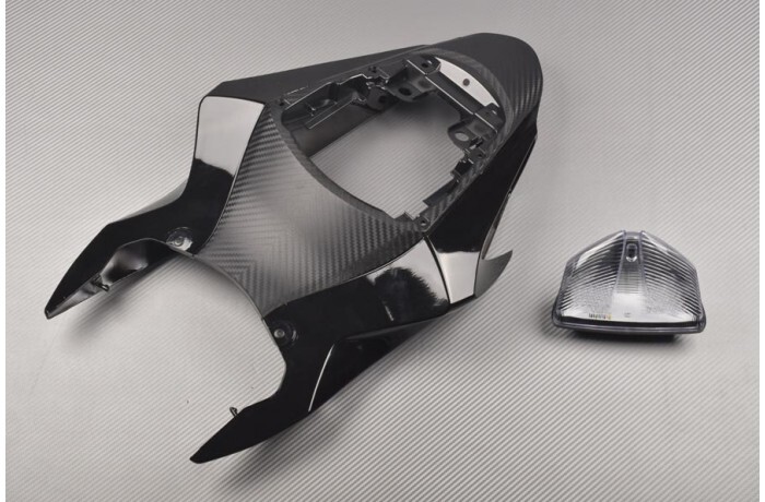 Rénover moto après chute : carénage arrière noir et feu transparent GSXR 600 2012 2015