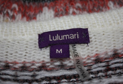 Maglione cardigan Lulumari Anthropologie crema look islandese con bottoni medio - Foto 4 di 5