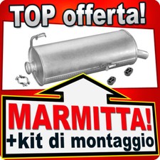 Silenziatore Posteriore per PEUGEOT 206 1.4 HDI eco 70 1.9 D 2-Volumi 98-04
