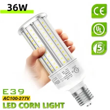 36W LED Corn Light Bulb E39 Mogul Warehouse High Bay Shop Light 5000K Daylight