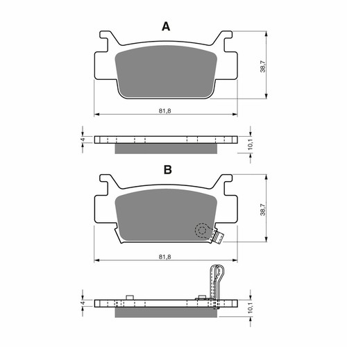 Trx450r Front Fenders Front Brake Pads For Honda TRX500FM Fourtrax Foreman 4X4 (2005-2011) - Semi-Metallic, High Heat Resistant Fourtrax Brakes - Foto 8