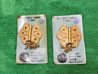 Butterfly Hinges – Surface Mount Cabinet Hinges In Plated Brass, Antique Style