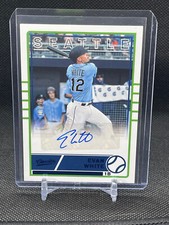 Evan White 2020 Panini Chronicles Classics Auto BLUE /25 #CA-EW Seattle Mariners