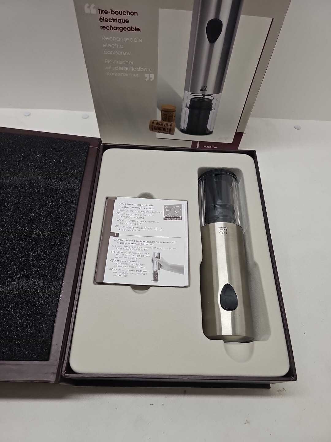 Peugeot ELIS Touch Rechargeable Corkscrew Wine Opener (V) eBay